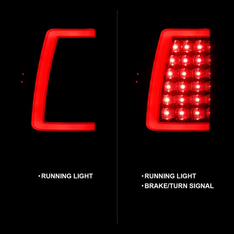 ANZO — ANZO 2003-2006 Chevy Silverado 1500 LED Taillights Plank Style Black w/Smoke Lens - view 10