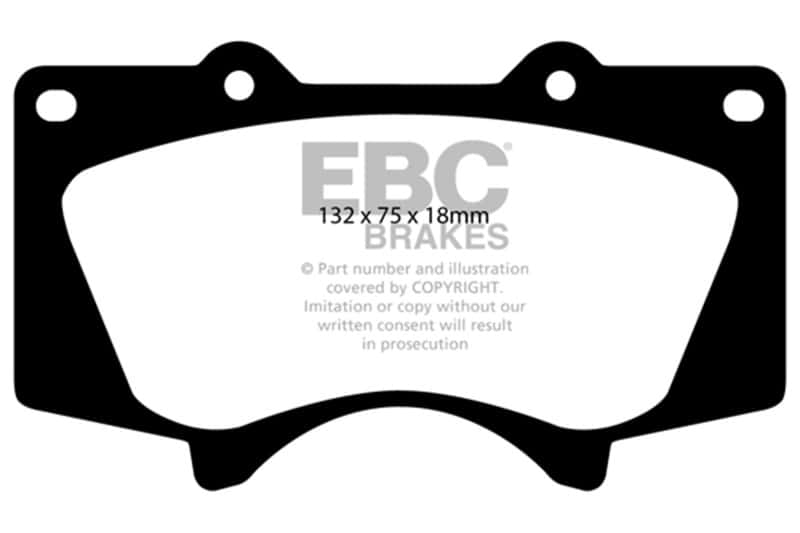 EBC — EBC 10+ Lexus GX460 4.6 Yellowstuff Front Brake Pads
Disc Brake Pad - view 1