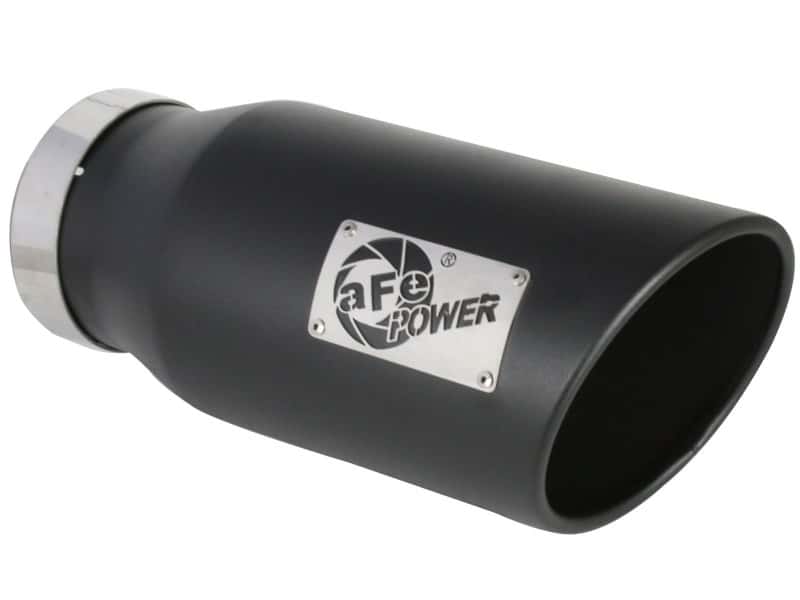 aFe — aFe ATLAS 5in DPF-Back Alum Steel Exhaust System w/ Black Tip 19-20 Ram Diesel Trucks L6-6.7L (td)
DPF-Back Exhaust - view 2