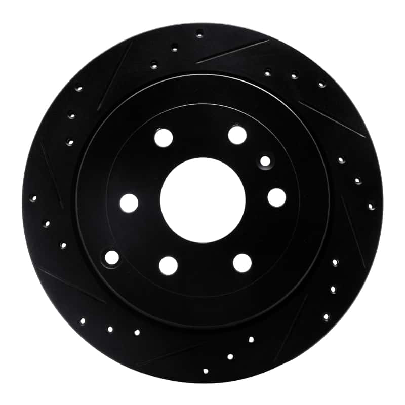 R1 Concepts — R1 07-17 Buick Enclave Rear Left Drilled & Slotted Black Brake Rotor
R1 Brake Rotor Drill - view 1