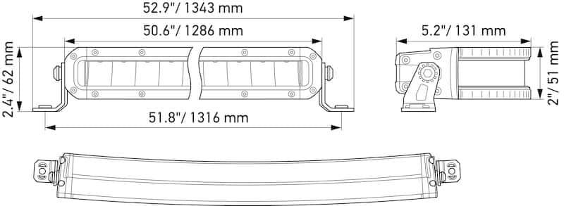 Hella — Hella Universal Black Magic 50in Tough Slim Curved Light Bar - Spot & Flood Light
LEDLightBar - view 9