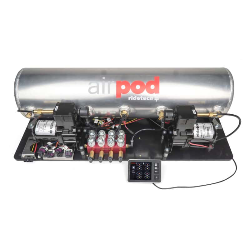 Ridetech — Ridetech RidePro E5 Air Ride Suspension Control System 5 Gallon Dual Compressor AirPod 1/4in Valves
5 Gallon AirPod Ride - view 2