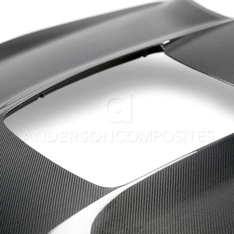 Anderson Composites — Anderson Composites 2020 Mustang Shelby GT500 Double Sided Carbon Fiber Hood - view 5