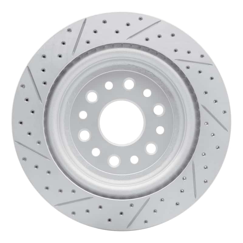 R1 Concepts — R1 19-25 Ram 1500 Rear Right Drilled & Slotted Geo-Carbon Rotor - view 5