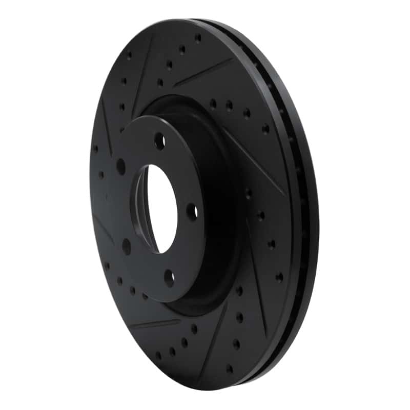 R1 Concepts — R1 04-15 Mazda 3 Front Left Drilled & Slotted Black Brake Rotor
R1 Brake Rotor Drill - view 2