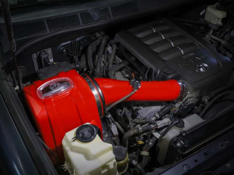aFe — aFe 07-21 Toyota Tundra V8 5.7L Momentum GT Red Edition Cold Air Intake System w/ Pro DRY S Filter
Momentum GT Intake - view 8