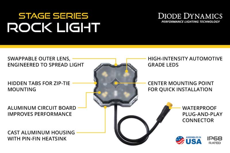 Diode Dynamics — Diode Dynamics RGBW Rock Light Installer Magnet Mount Kit w/Controller (12-pack) - view 10