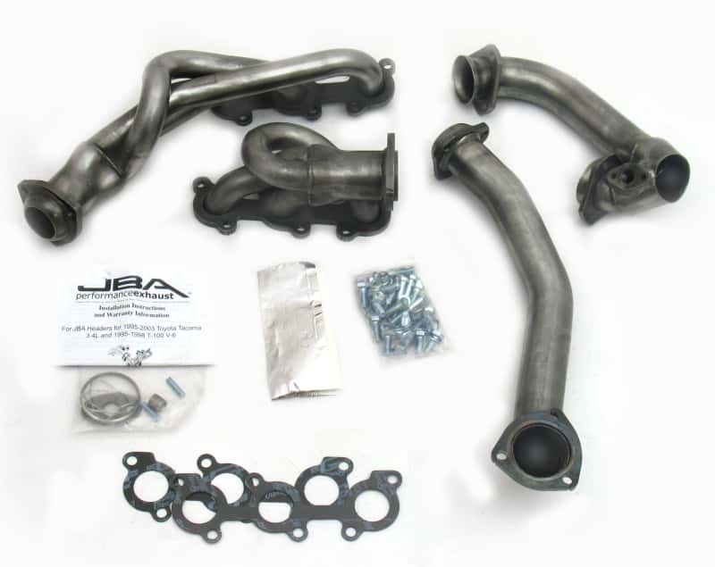 JBA — JBA 01-04 Toyota 3.4L V6 w/o EGR 1-1/2in Primary Raw 409SS Cat4Ward Header
Exhaust Header - view 1