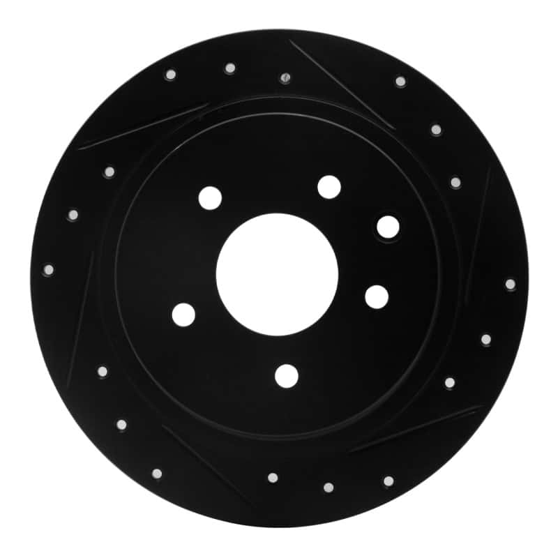 R1 Concepts — R1 2002-2025 Nissan Juke Rear Right Drilled & Slotted Black Brake Rotor
R1 Brake Rotor Drill - view 1