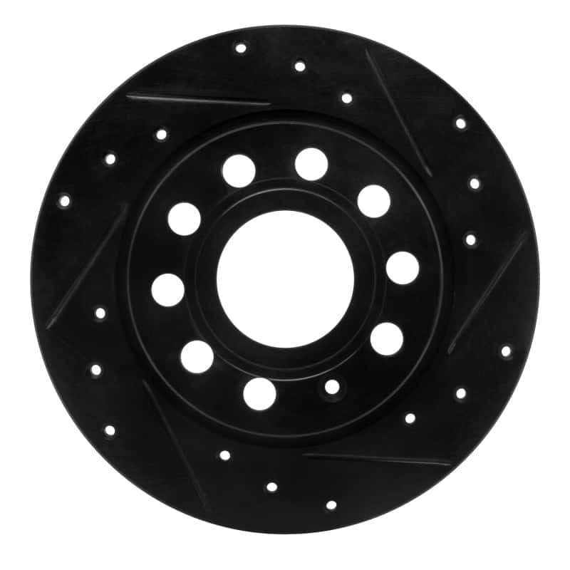 R1 Concepts — R1 10-19 Audi A3 Rear Right Drilled & Slotted Black Brake Rotor
R1 Brake Rotor Drill - view 1