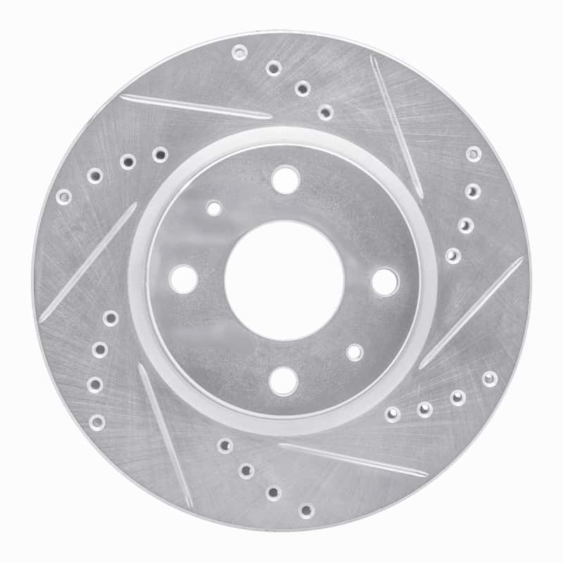R1 Concepts — R1 14-20 Peugeot 208 (Mexico) Rear Right Drilled & Slotted Silver Brake Rotor - view 1