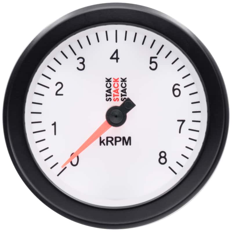 AutoMeter — Autometer Stack Sport 88mm 0-8K RPM Tachometer - White
TACH SPORT WHT 8KRPM - view 4