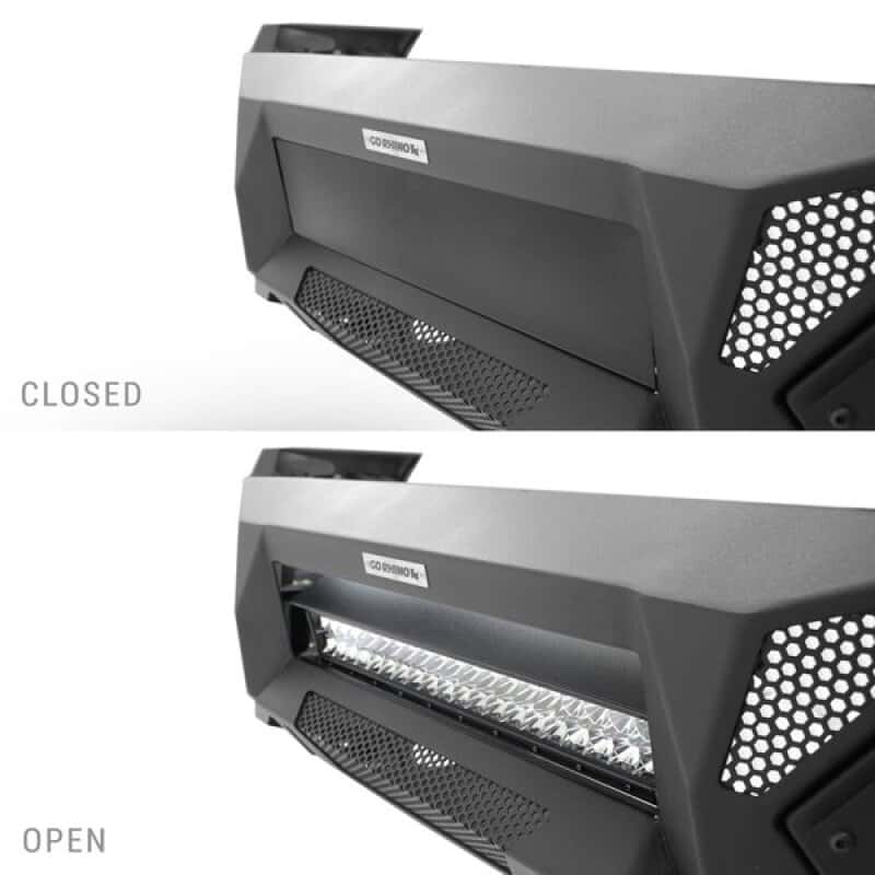 Go Rhino — Go Rhino 16-21 Tacoma Element Front Bumper w/ Power Actuated Hide-away Light Bar Mount Tex Black
Element w Power Bar - view 13