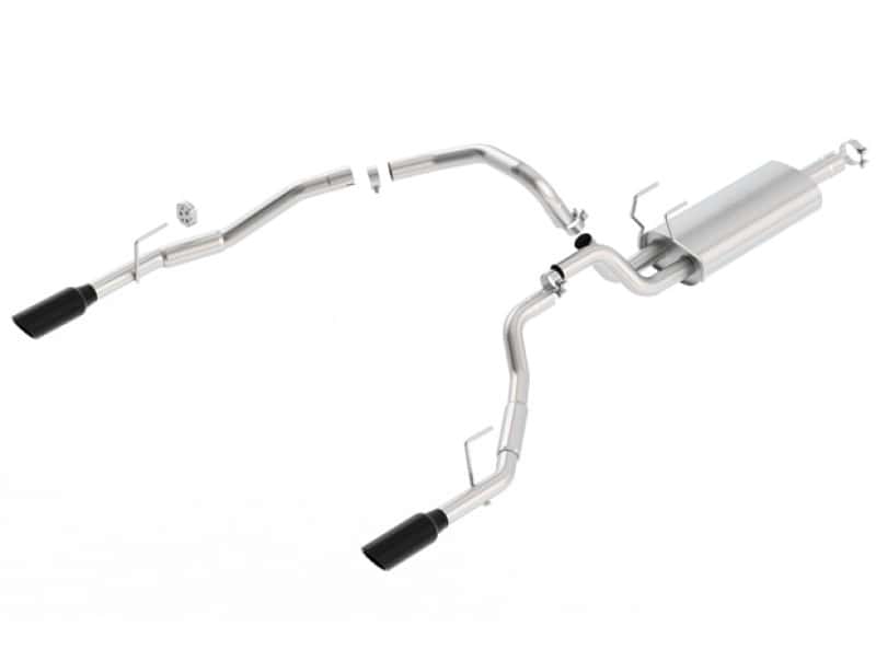 Borla — Borla 09-17 Dodge Ram 1500 5.7L V8 3in to Dual 2.5in Single Round Rolled Angle-Cut S-type Exhaust
Cat-Back System - view 6