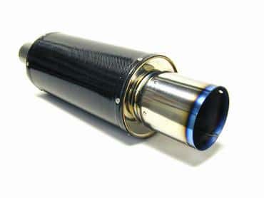 HKS — HKS Universal Carbon-Ti Cat-back Exhaust - 170mm Shell/75mm Diameter - view 4