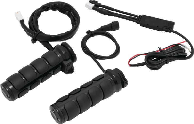 Kuryakyn — Kuryakyn Heated ISO Grips Dual Cable Gloss Black - view 1