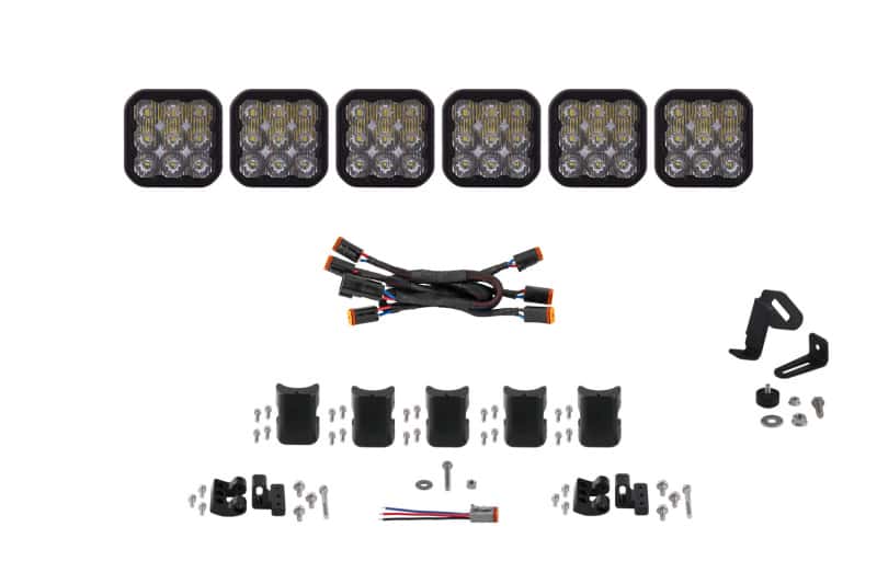 Diode Dynamics — Diode Dynamics SS5 Pro Universal CrossLink 6-Pod Lightbar - White Driving - view 1