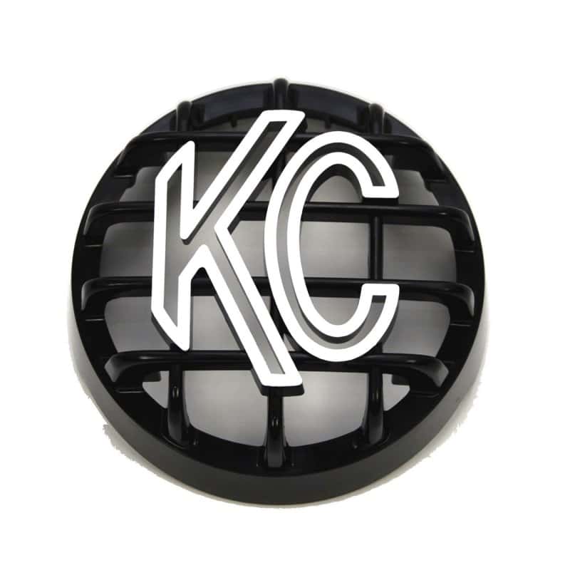 KC HiLiTES — KC HiLiTES 4in. Round ABS Stone Guard for Rally 400 (Single) - Black w/White KC Logo
Rally 400 - view 1