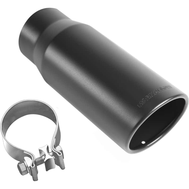 Magnaflow — MagnaFlow Tip Stainless Black Coated Single Wall Round Single Outlet 5in Dia 3.5in Inlet 14.5in L
Stainless Steel
Exhaust Tip - view 2