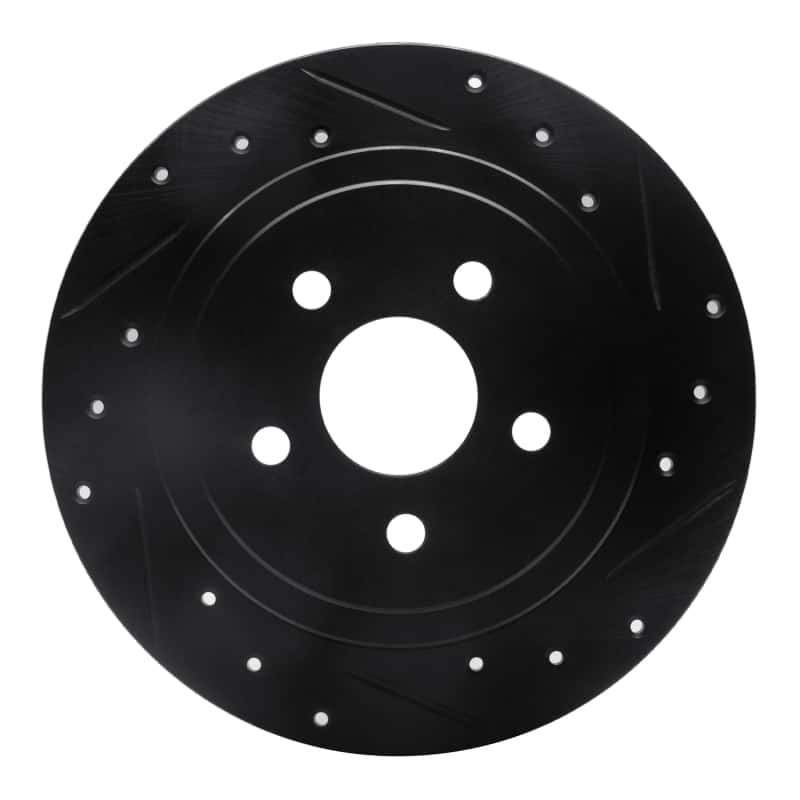 R1 Concepts — R1 88-95 Chrysler New Yorker Rear Right Drilled & Slotted Black Brake Rotor
R1 Brake Rotor Drill - view 1