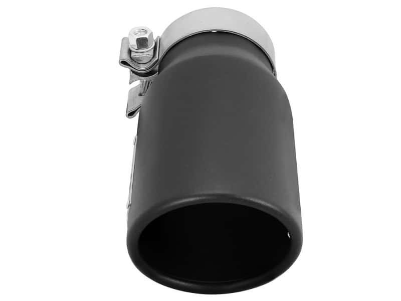 aFe — aFe MACHForce XP 3in Inlet x 4in Outlet x 9in Length Clamp-On Black Tip
Exhaust Tip Black - view 3