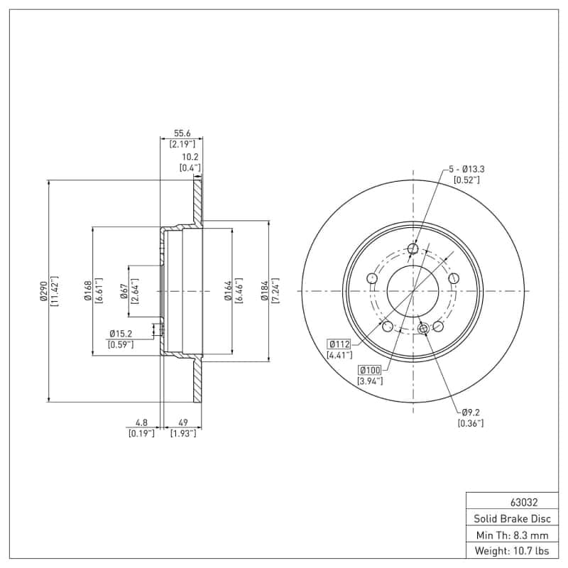 DFC — DFC 94-11 Mercedes-Benz E320 Rear GeoSPEC Coated Rotor
DFC Brake Rotor - view 6