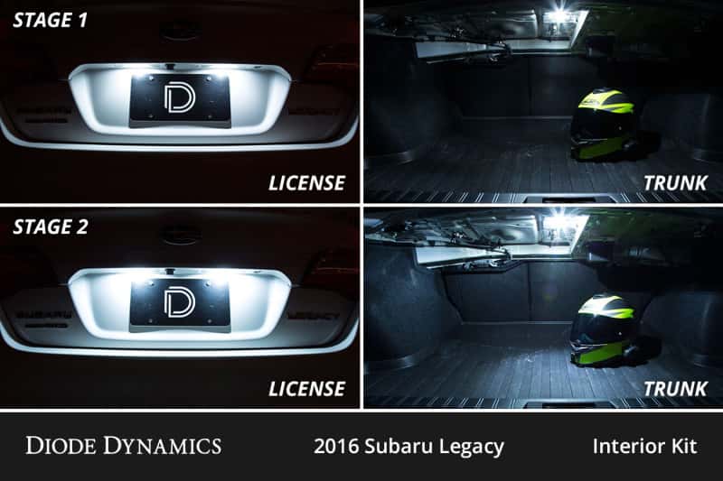 Diode Dynamics — Diode Dynamics 10-14 Subaru Legacy Interior LED Kit Cool White Stage 1 - view 4