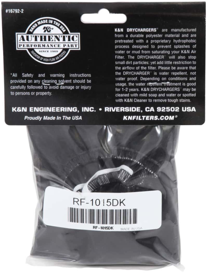 K&N Engineering — K&N Air Filter Wrap Drycharger - Black - view 4