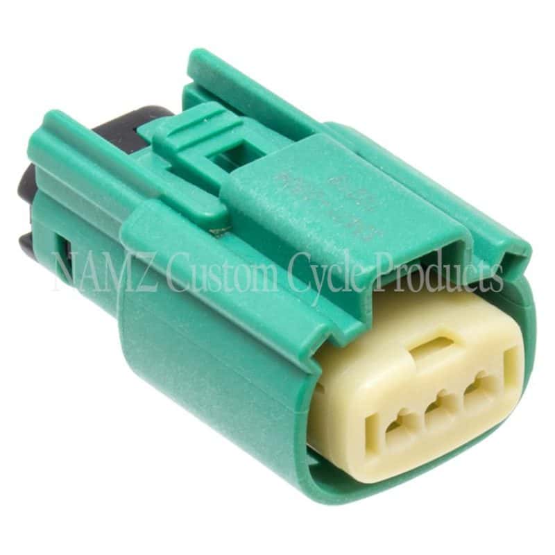 NAMZ — NAMZ 2007 VROD CAW/CD/CDX Main Harness Molex MX-150 3-Pos Male Connector - Green (HD 72540-07GN) - view 1