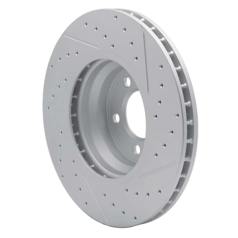 R1 Concepts — R1 02-08 BMW 760Li Front Left Drilled & Slotted Geo-Carbon Rotor - view 4
