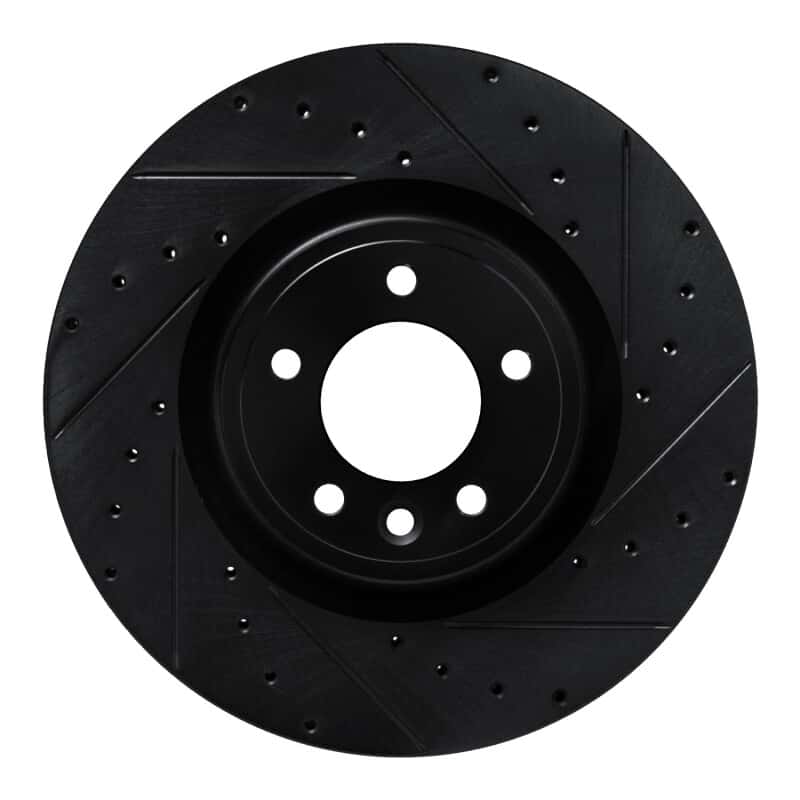 R1 Concepts — R1 18-24 Land Rover Range Rover Front Right Drilled & Slotted Black Brake Rotor
R1 Brake Rotor Drill - view 1