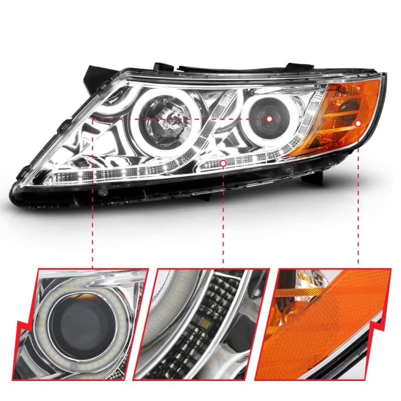 ANZO — ANZO 2011-2013 Kia Optima Projector Headlights w/ Halo Chrome (CCFL)
Head Light Set
HdLtSet - view 4