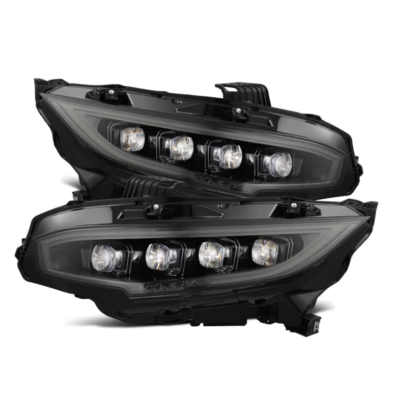 AlphaRex — AlphaRex 16-21 Honda Civic NOVA-Series LED Proj Headlights Alpha-Black w/Actv Lgt & Seq.Sig / SB DRL
Projector Headlights - view 1