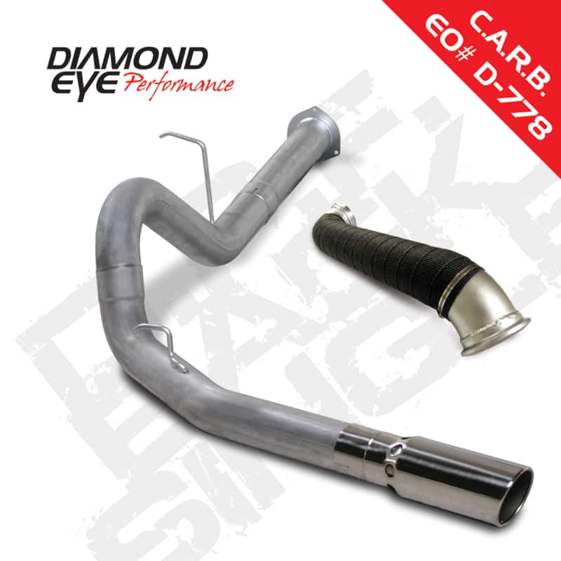 Diamond Eye Performance — Diamond Eye KIT 4in DPF-BACK Single w/ TDP AL 07.5-10 Chevy/GMC 6.6L Duramax 2500/3500
KIT; 4in.; DPFS; AL - view 1