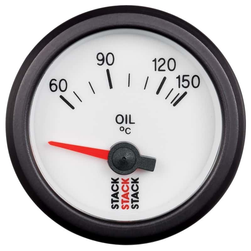 AutoMeter — Autometer Stack 52mm 60-150 Deg C M10 Male Electric Oil Temp Gauge - White
Ga OilT Elec Wt 150C - view 1