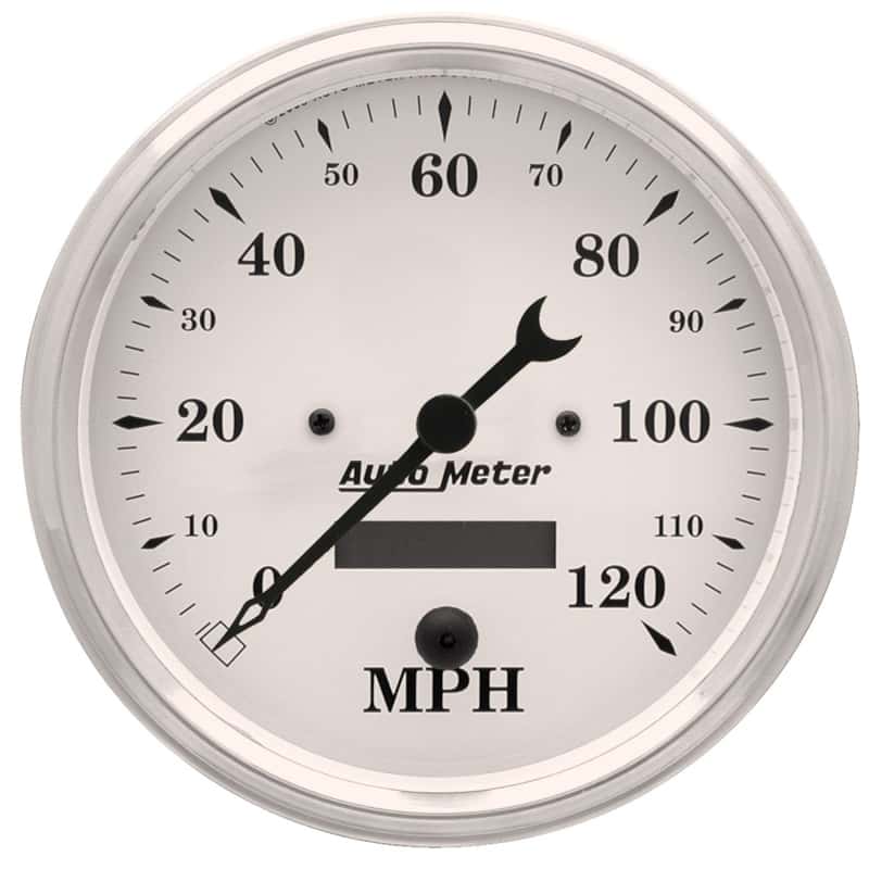 AutoMeter — Autometer 5 inch 120mph Electric Programable w/ LCD ODO Old Tyme Speedometer - White
5" SPEEDO, 120 MPH, - view 1