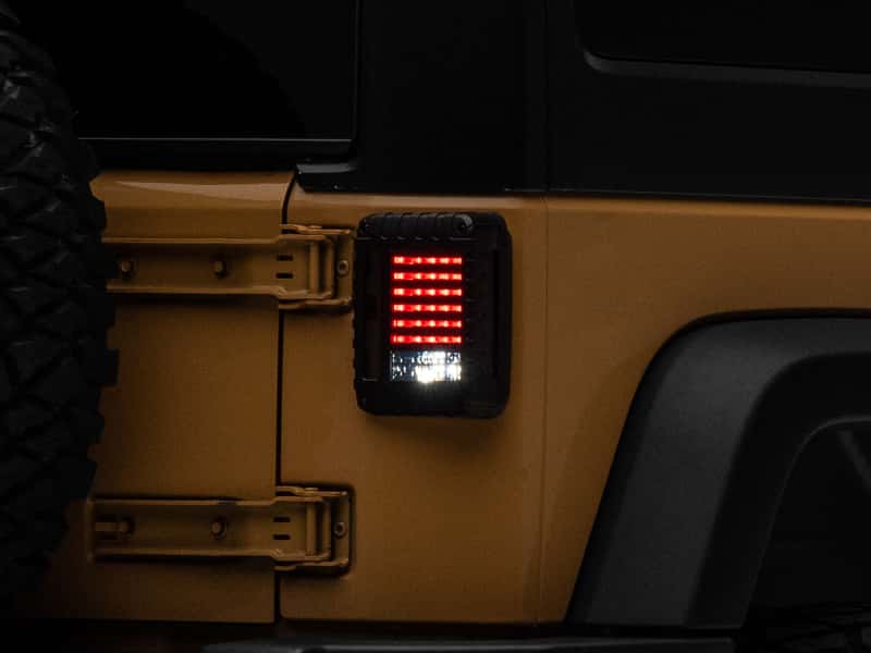 Raxiom — Raxiom 07-18 Jeep Wrangler JK LED Tail Lights- Black Housing (Smoked Lens)
Lights - view 3