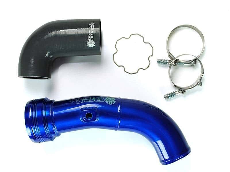 Sinister Diesel — Sinister Diesel 17-19 Ford Powerstroke 6.7L Cold Side Charge Pipe
Intercooler Pipe - view 3