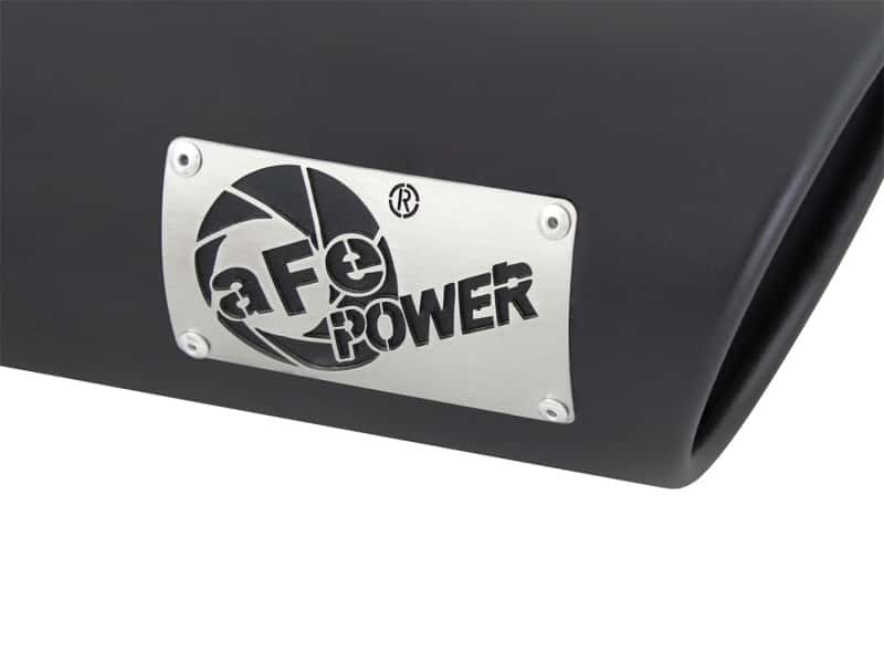 aFe — aFe MACHForce XP 3in Inlet x 4in Outlet x 9in Length Clamp-On Black Tip
Exhaust Tip Black - view 5