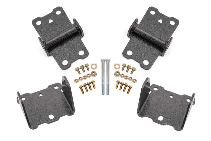 BMR Suspension — BMR 78-87 G-Body Motor Mount Kit Upper & Lower Solid - Black Hammertone
Motor Mount Kit - view 2