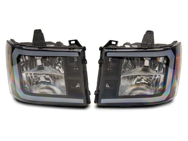 Raxiom — Raxiom 07-13 GMC Sierra 1500 Axial Series Headlights w/ LED Bar- Blk Housing (Clear Lens)
Headlights - view 2