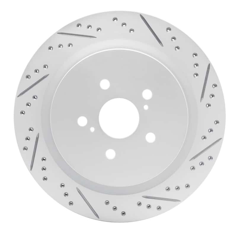 R1 Concepts — R1 16-22 Lexus Rx350 Rear Right Drilled & Slotted Geo-Carbon Rotor - view 1