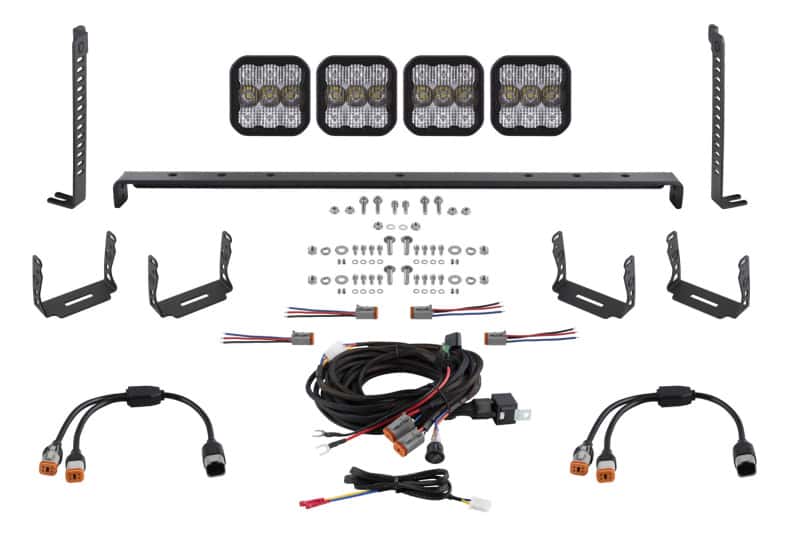 Diode Dynamics — Diode Dynamics 14-23 Toyota 4Runner SS5 Stealth Grille LED 4-Pod Kit - Pro White Combo - view 1