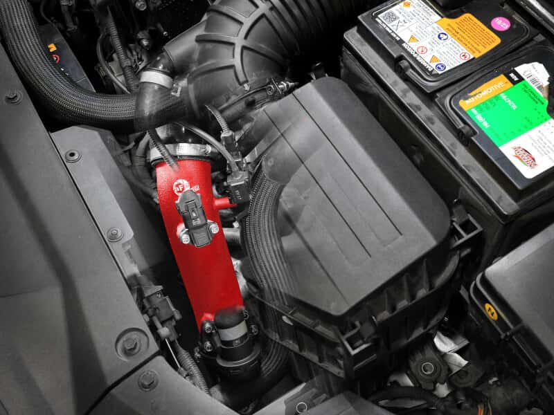 aFe — AFE 19-22 Hyundai Veloster N BladeRunner Aluminum Hot & Cold Charge Pipe Kit - Red
Charge Pipe Kit - view 9
