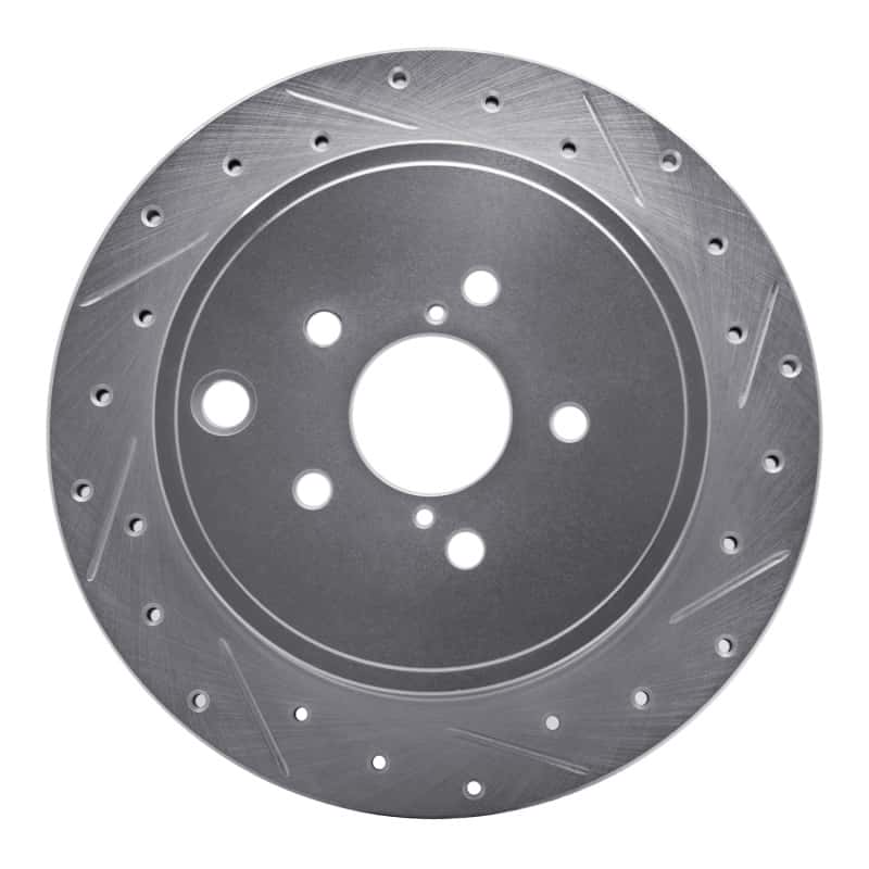 R1 Concepts — R1 10-25 Scion FR-S Rear Right Drilled & Slotted Silver Brake Rotor
R1 Brake Rotor Drill - view 1