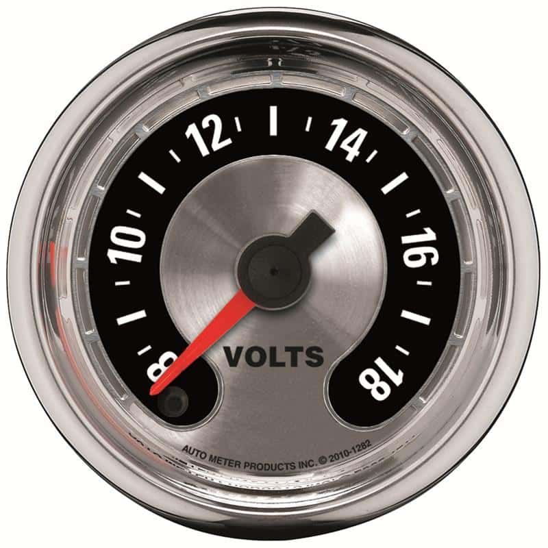 AutoMeter — Autometer American Muscle 52mm Full Sweep Electric 8-18 Volts Voltmeter Gauge
GA 2" VOLT STEPPR AM - view 2