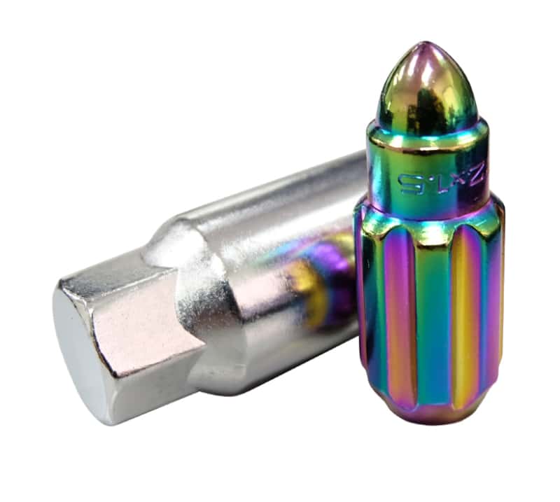 NRG — NRG 500 Series M12 X 1.5 Bullet Shape Steel Lug Nut Set - 21 Pc w/Lock Key - Neochrome - view 5
