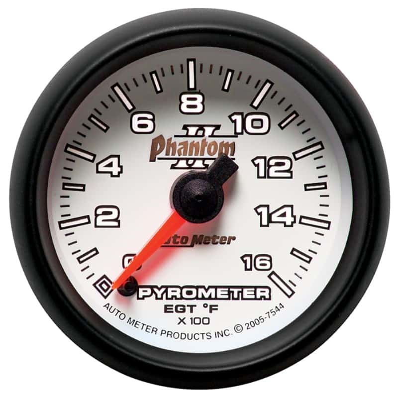 AutoMeter — Autometer Phantom II 52.4mm Full Sweep Electronic 0-1600 Def F EGT/Pyrometer Gauge
2-1/16" PYROMETER KI - view 4