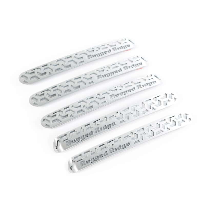 Rugged Ridge — Rugged Ridge Elite Dr Hndle Insert Brushed Tread 4D 07-18 Jeep Wrangler JK
Door Handle Inserts
Door Handle Trim - view 2