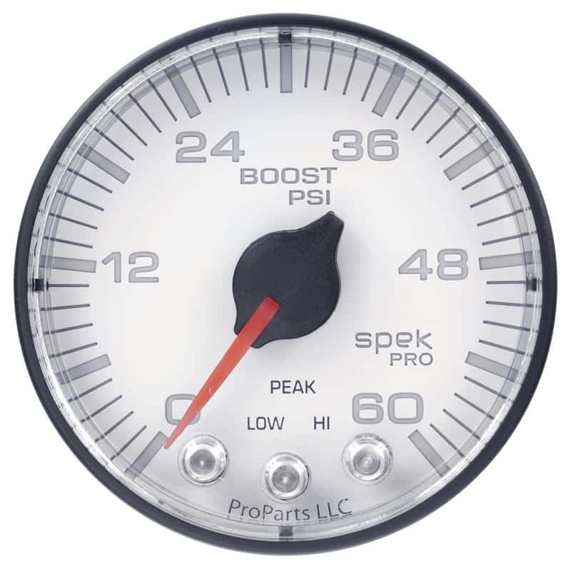 AutoMeter — Autometer Spek-Pro Gauge Boost 2 1/16in 60psi Stepper Motor W/Peak & Warn Wht/Blk
GA 2" BST 60 WFB SPK - view 2